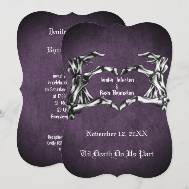 halloween wedding Invitation (Front/Back)