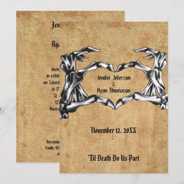 halloween wedding Invitation (Front/Back)