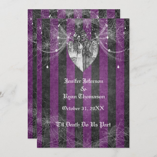 halloween wedding Invitation (Front/Back)
