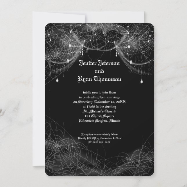 halloween wedding Invitation (Back)