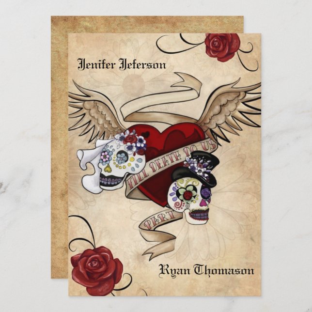 halloween wedding Invitation (Front/Back)