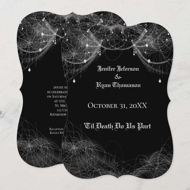halloween wedding Invitation (Front/Back)