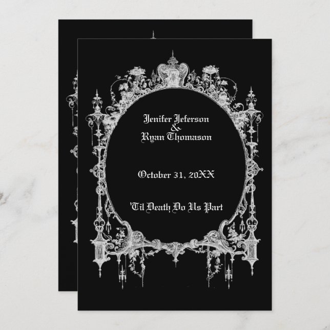 halloween wedding Invitation (Front/Back)