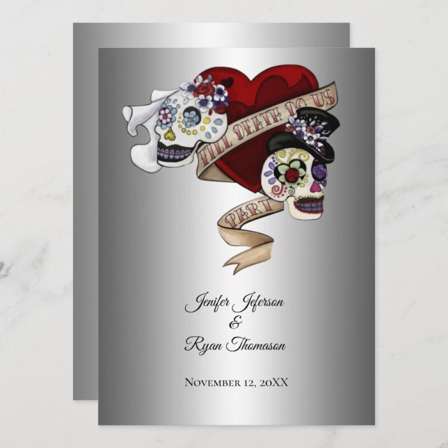 halloween wedding Invitation (Front/Back)