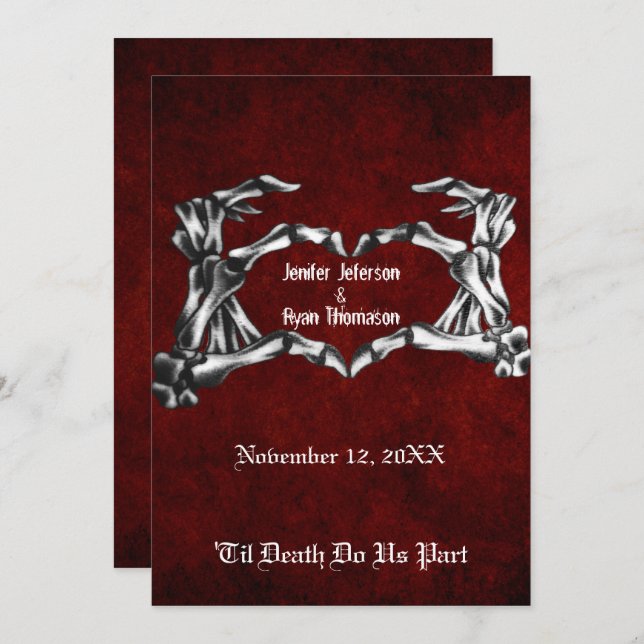 halloween wedding Invitation (Front/Back)