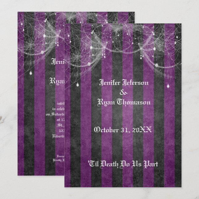 halloween wedding Invitation (Front/Back)