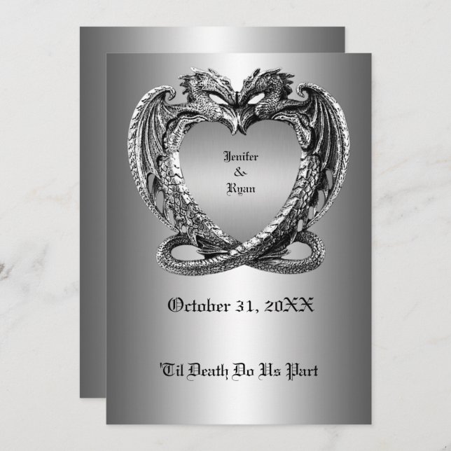 halloween wedding Invitation (Front/Back)