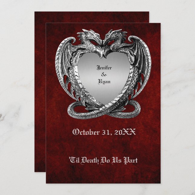 halloween wedding Invitation (Front/Back)