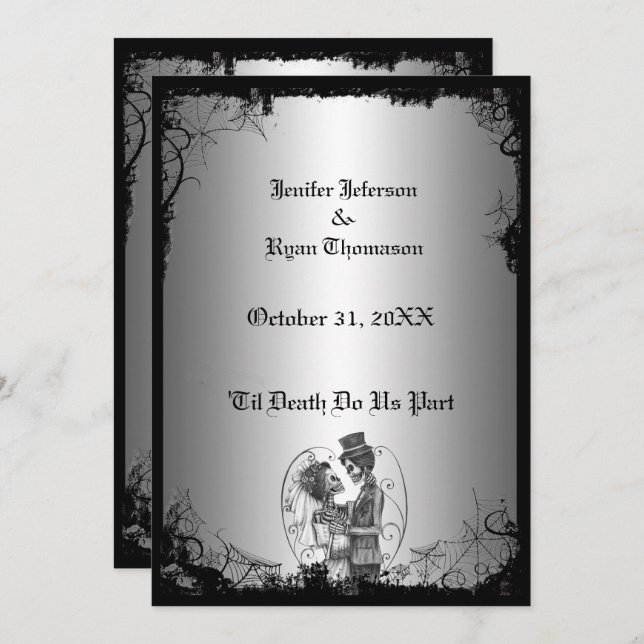 halloween wedding Invitation (Front/Back)