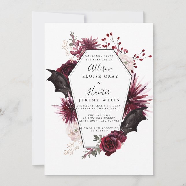 Halloween Wedding Invitation  Flyer (Front)