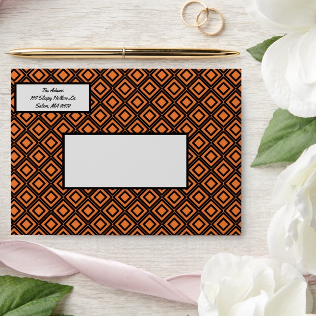 Halloween Wedding Invitation Return Address Party Envelope (Wedding)