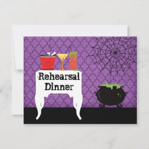 Halloween Wedding Rehearsal Dinner Invitation