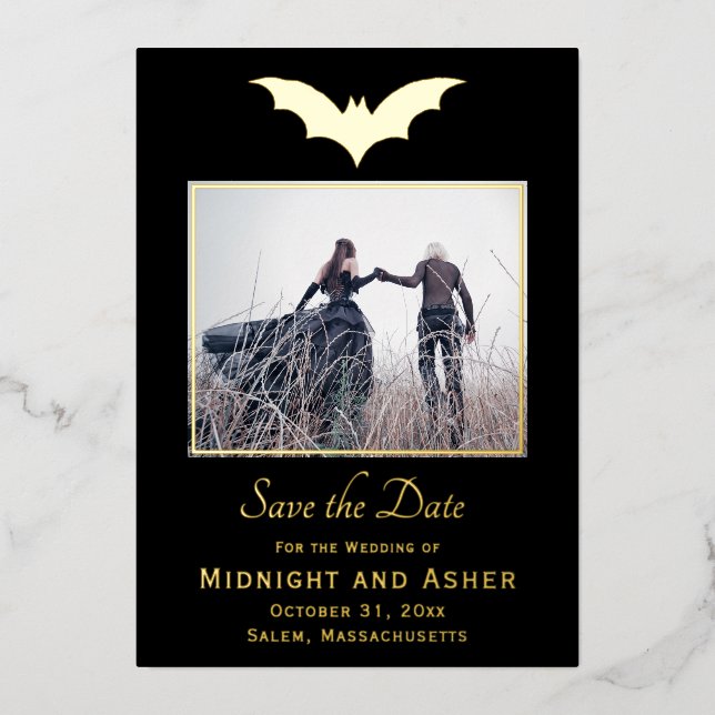 Halloween Wedding Save The Date (Front)