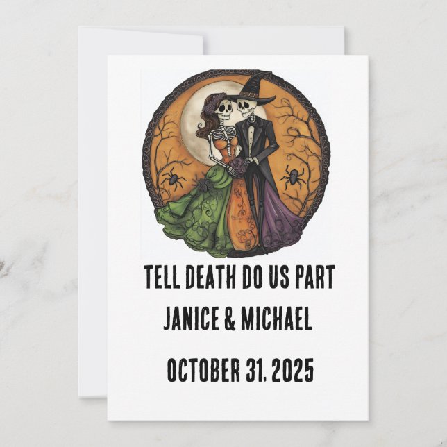 Halloween Wedding Save the Date (Front)