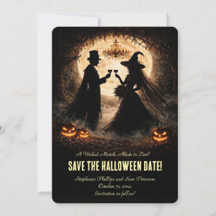Halloween Wedding Save the Date Cute Invitation