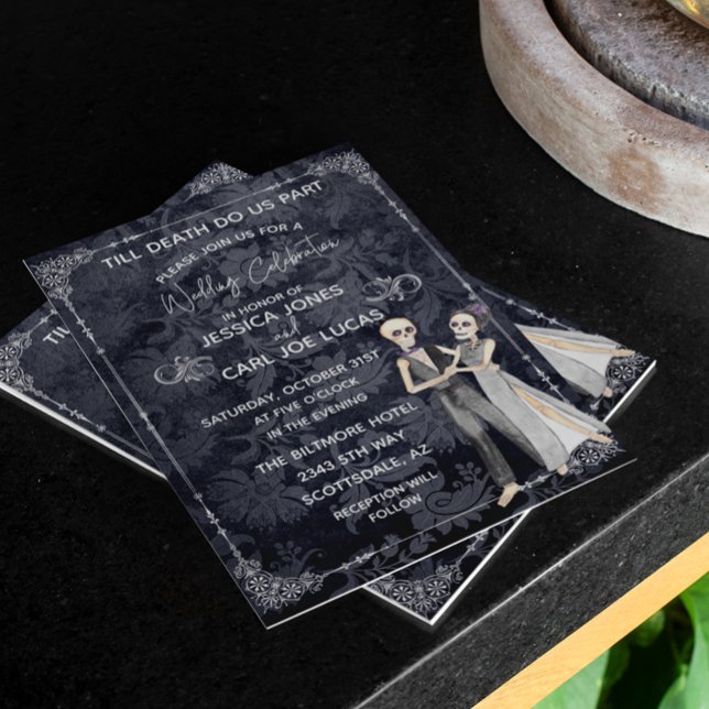 Halloween Wedding Skeletons Invitation Budget  Flyer (Creator Uploaded)