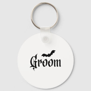 Halloween Wedding Spooky Groom Bride Couple Matchi Key Ring