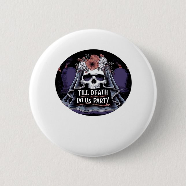 Halloween Wedding Spooky Wedding Halloween Party T 6 Cm Round Badge (Front)