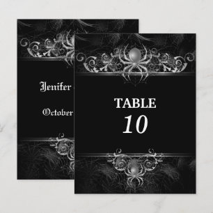 halloween wedding Table Number Postcard