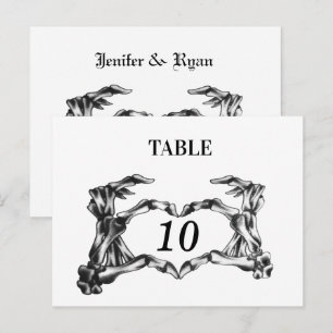 halloween wedding Table Number Postcard
