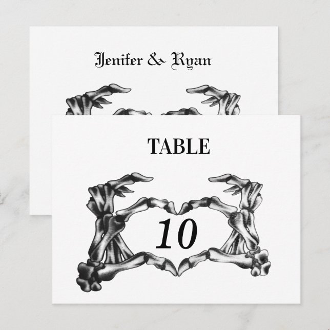 halloween wedding  Table Number Postcard (Front/Back)