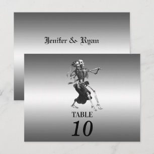halloween wedding  Table Number Postcard