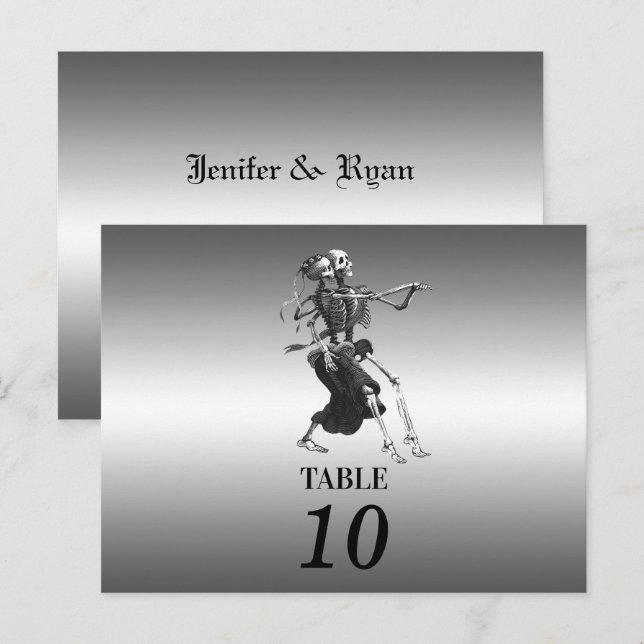 halloween wedding  Table Number Postcard (Front/Back)