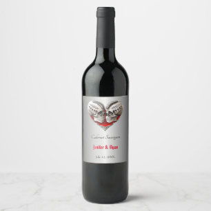 Halloween Wedding Wine Label