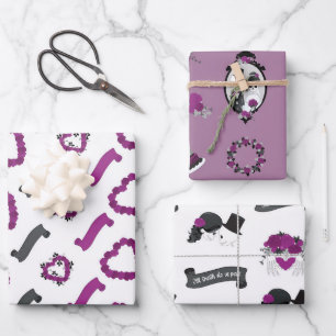 Halloween Wedding Wrapping Paper Sheet