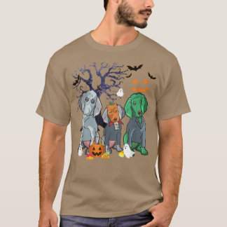 Halloween Weimaraner Dog Witch Scary Halloween Cos T-Shirt