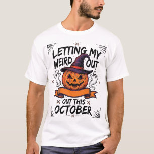 Halloween Weird Shirt With Pumpkin Ghosts_1