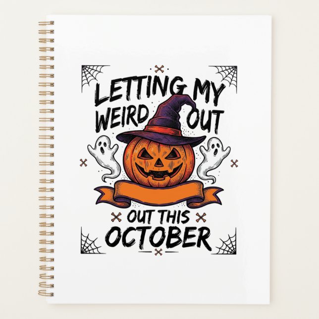 Halloween Weird Shirt With Pumpkin Ghosts_1 Planner (Front)