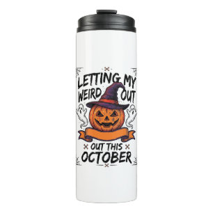 Halloween Weird Shirt With Pumpkin Ghosts_1 Thermal Tumbler