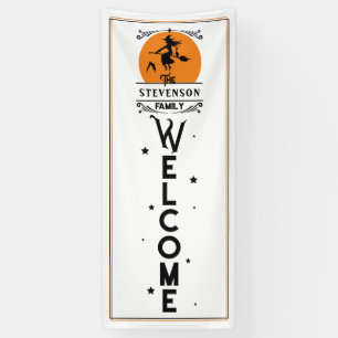 Halloween Welcome Family Name Door Length Banner
