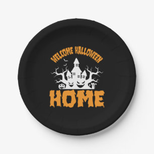 Halloween Welcome Halloween Home Birthday Paper Plate