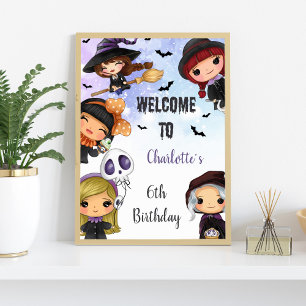Halloween Welcome Sign, Halloween Birthday Sign