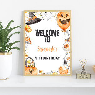Halloween Welcome Sign, Halloween Birthday Sign