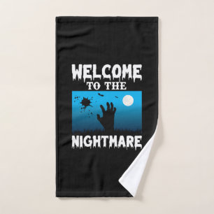 Halloween Welcome To The Nightmare Hand Towel