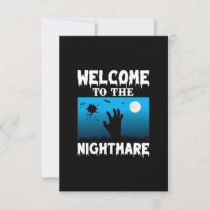 Halloween Welcome To The Nightmare RSVP Card