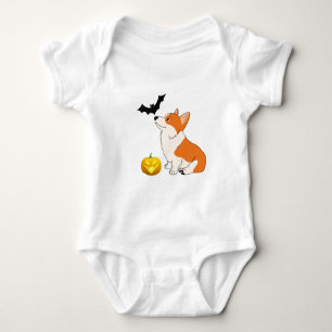 Halloween Welsh Corgi Baby Bodysuit