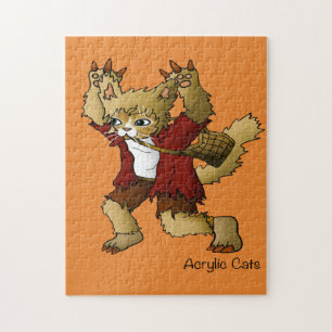 Halloween Werewolf Cat Jigsaw Puzzle