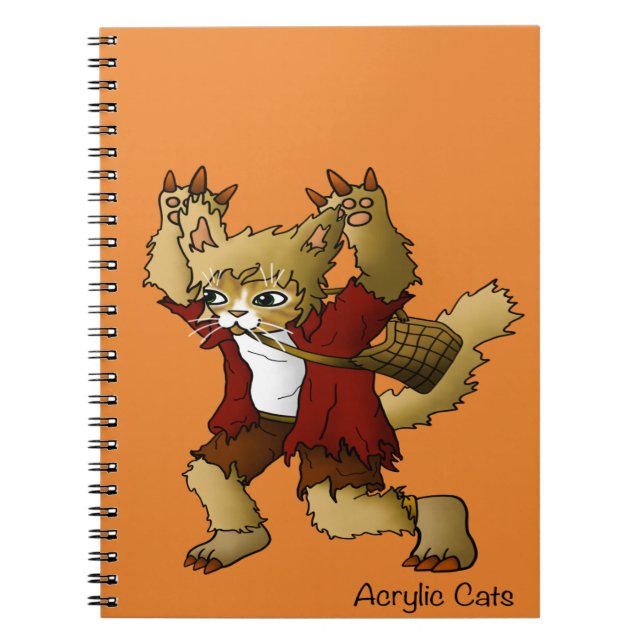 Halloween Werewolf Cat Notebook (Front)
