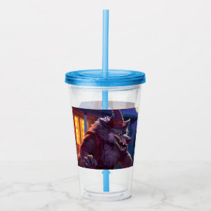 Halloween/Werewolf/fall/autumn Acrylic Tumbler