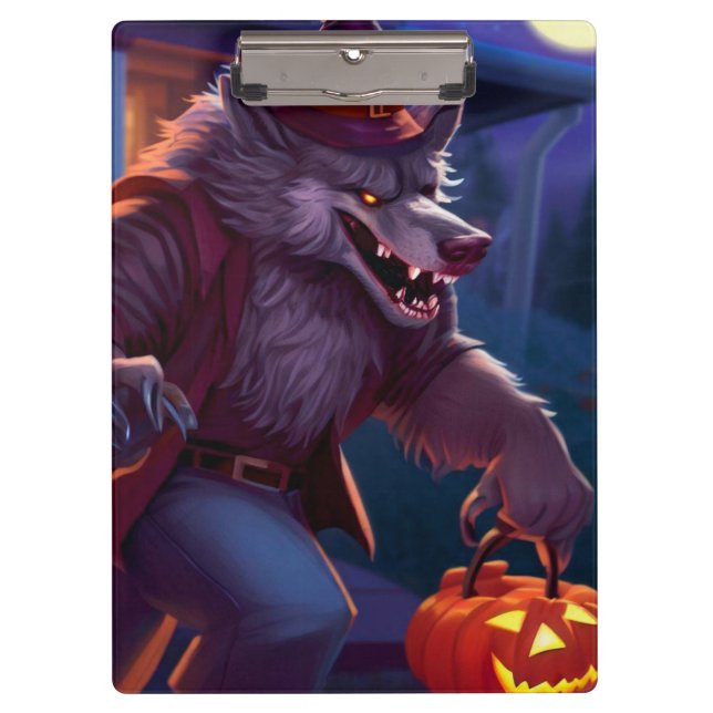 Halloween/werewolf/fall/autumn Clipboard (Front)