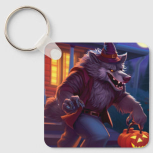 Halloween/werewolf/fall/autumn Key Ring
