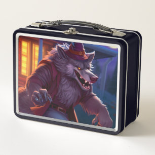 Halloween/werewolf/fall/autumn Metal Lunch Box