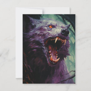 Halloween Werewolf Postcard