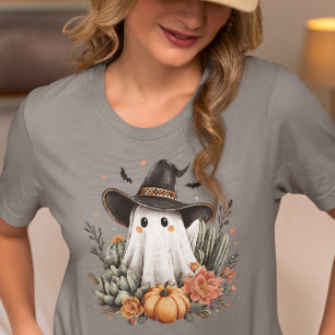 Halloween Western Cowboy Ghost  Tri-Blend Shirt