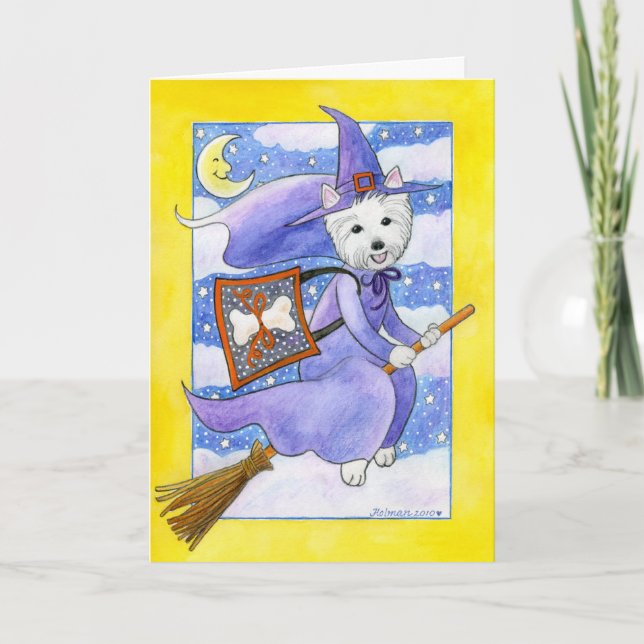 Halloween Westie Dog Card (Front)