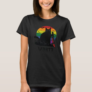 Halloween What Black Cat LGBTQ Gay Pride T-Shirt